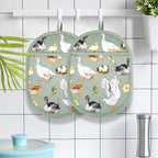 Pot Holders Set of 2 with Transparent Clear Silicone Shell and Nice Duck Flower - Image 7