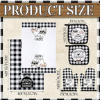 Bencailor 6 Pcs Farm Kitchen Towels Oven Mitts and Pot Holders Decorative Dish - Image 2