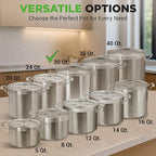 Stainless Steel Cookware Stockpot, 30 Quart Heavy Duty Induction Soup Pot - Image 3