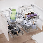 Pull Out Cabinet Organizer 20" W X 17" D, Slide Out Drawers - Image 6