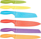 Amazon Basics Color-Coded Dishwasher Safe Kitchen Knife Set, 12-Piece - Image 2