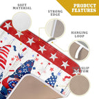 Giwawa 4th of July Gnomes Dish Drying Mat 16x18 inch Patriotic Elf Usa Stars - Image 4