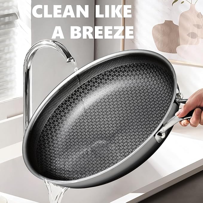 OATOFP Non Stick Frying Pans 12 inch, Hybrid Improved Version Frying Pans - Image 4