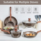 12Pcs Pots and Pans Set, Nonstick Cookware Sets, Non Stick Pots and Pan Set - Image 4