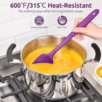 U-Taste Extra-Long 600ºF Heat Resistant Spatula Spoon: 14" Silicone Spoonula - Image 4