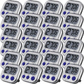 Leumoi 24 Pcs Digital Kitchen Timers Magnetic Back Timers Bulk Large Screen by Leumoi