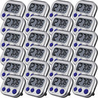 Leumoi 24 Pcs Digital Kitchen Timers Magnetic Back Timers Bulk Large Screen by Leumoi