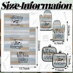 Sratte 6 Pcs Kitchen Decor Accessories Set Farmhouse Towels Pot Holders Oven - Image 4