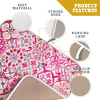 Pink Mexican Tiles Dish Drying Mat Absorbent Microfiber Dish Drying Pad - Image 4