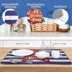 SiliFine 2 Pcs 4th of July Dish Drying Mat - Image 3