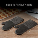 Restaurantware 2-Piece Silicone Oven Mitts Set 1 Case of 13.98 x 7.28 x 1.57 - Image 2