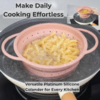 Silicone Colander Set – Collapsible Platinum Silicone Strainer - Image 5