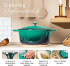 Cast Iron Dutch Oven with Lid – Non-Stick Ovenproof Enamelled Casserole Pot – - Image 7