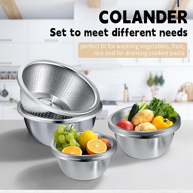 Colander 304 Stainless Steel 5-quart - Image 3
