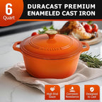 MUELLER HOME 6 Quart Enameled Cast Iron Dutch Oven - Image 2
