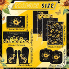 Fourluoo 10 Pcs Sunflower Butterfly Kitchen Dish Towels Rugs Oven Mitts and Pot - Image 3
