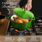 Cast Iron Pot with Lid – Non-Stick Ovenproof Enamelled Casserole Pot, Oven Safe - Image 6