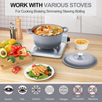 P&P CHEF 5QT Enameled Dutch Oven, Cast Iron Dutch Oven Pot - Image 4