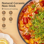 BEZIA Non Stick Stock Pot With Lid, 12 Quart Large Stockpot - Image 3