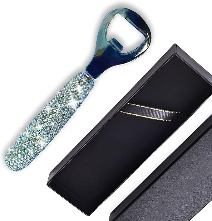 Handcrafted Silver Crystal Bling Beer Opener – Sparkle Diamond Bottle Openers - Image 3