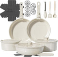 23 Pcs Pots and Pans Set Non Stick, Ceramic Cookware Set Non Toxic by OzawaBear
