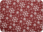 Christmas Dish Drying Mat for Kitchen Counter 24x18 Inch Xmas Snowflake Drying by Trongr