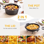 Velaze Cast Iron Dutch Oven Pot - Image 3