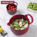 COOK WITH COLOR Nesting Plastic Mixing Bowl Set with Pour Spouts and Handles - Image 5