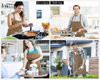 Yuubin Extra Large Aprons for Men Adjustable Button Apron - Image 5