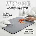 Extra Large Dish Drying Mats: 33"L x 17"W XXL Customizable Trimmable Non-Slip - Image 3