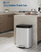 Garvee 13 gal / 50 L Metal Trash Can - Image 2