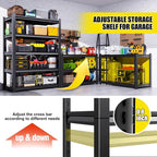 Set of 6 71"H Garage Shelving-2050LBS 5 Tier Storage Shelves, Adjustable Heavy - Image 4