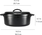 Amazon Basics Pre-Seasoned Cast Iron Dutch Oven Pot - Image 4