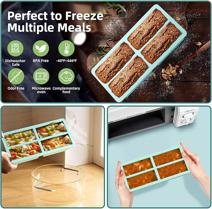 Silicone Freezer Tray for Sauce Cube: FDDAI Super Prep Freezing Tray for Souped - Image 5