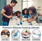 E-far Silicone Cooking Utensils Set, 25 Piece Kitchen Utensils - Image 5
