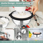 TeamFar Mixing Bowls, For Kitchen Mixing/Baking/Storing/Prepping, Visible & - Image 4