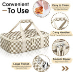 Corduroy Casserole Carrier, Insulated Lasagna Lugger - Image 3