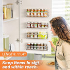 Bunoxea Spice Rack wall mounted 4 Pack, Space-Saving Spice Organizer - Image 2