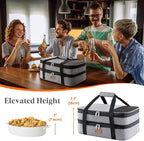 Lifewit Insulated Double Decker Casserole Carrier, Expandable Lasagna Lugger - Image 4