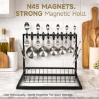 Magnetic Measuring Cups and Spoons Set, Strong N45 Magnets, 304 Stainless Steel - Image 2
