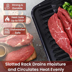 Broiler Pan for Oven Nonstick 16.75” x 13” Porcelain Nonstick Coated - Image 2
