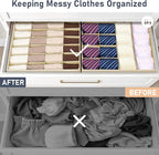 Joyoldelf Sock Drawer Organizer Divider 4 Packs Underwear Organizer, 2 x 24 - Image 5