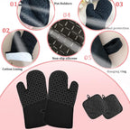4 Pcs Oven Mitts and Pot Holders, Oven Glove High Heat Resistant 500 Degree - Image 3