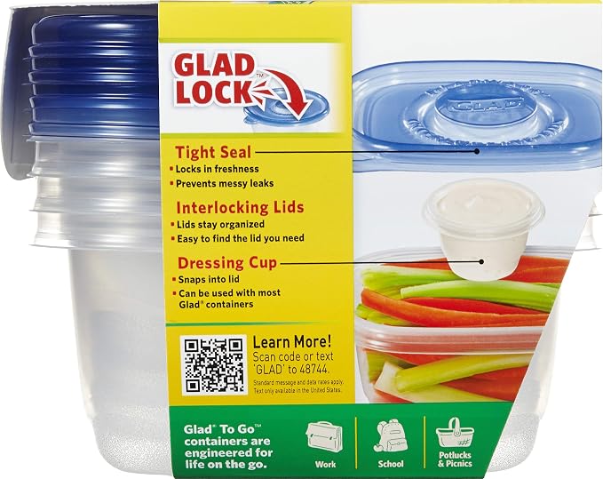 Glad GladWare To Go Snack Food Storage Containers - Image 2