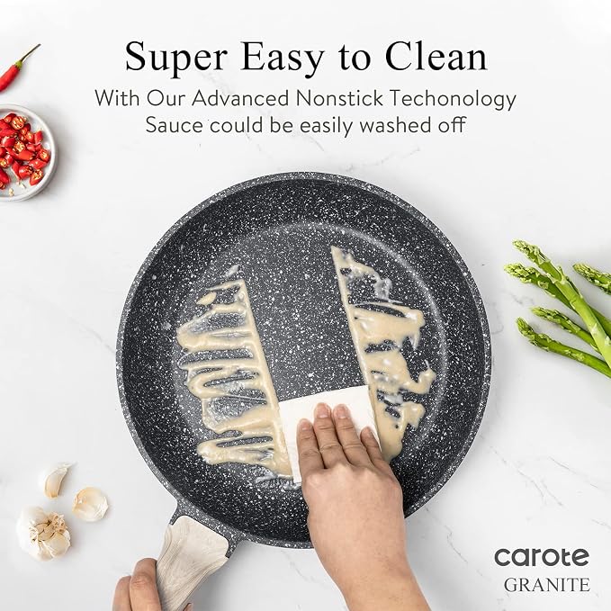 CAROTE 26Pcs Pots and Pans Set, Nonstick Cookware Sets, Granite Induction - Image 5