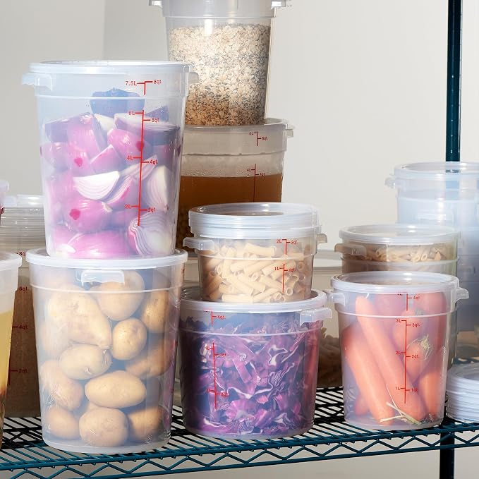 CURTA 6 Quart Translucent Round Food Storage Container - Image 8