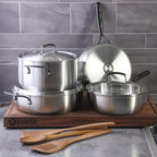 Babish 10-Piece Professional Tri-Ply Non-Toxic Pots and Pans Cookware Set – - Image 2