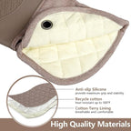 Professional Microwave Silicone Oven Mitts one Pair, Kitchen Mitten Set - Image 3