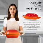 Dutch Oven For Sourdough Bread Baking – Enamelled Cast Iron Bread Loaf Pot – - Image 4