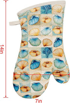 Oven Mitts Gloves 1 Pair Heat Resistant 480 ℉ Non Slip Clear Silicone Printed - Image 2